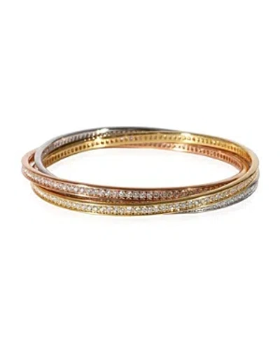 Pre-owned Cartier  Cartier Trinity 18k 3 Tone Gold Bracelet