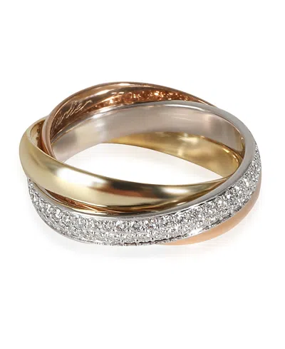 Pre-owned Pre-owned Cartier  Cartier Trinity 18k 3 Tone Gold Ring In K  Tone Gold