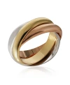 PRE-OWNED CARTIER PRE-OWNED CARTIER TRINITY 18K TRI-COLOR RING