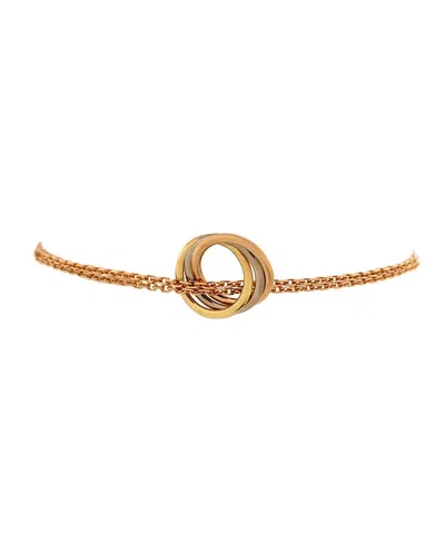 Pre-owned Pre-owned Cartier  Cartier Trinity Chain Bracelet 18k Tricolor Gold In K Gold