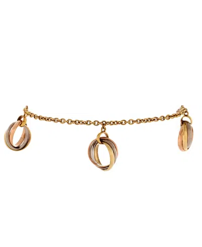 Pre-owned Pre-owned Cartier  Cartier Trinity Charm Chain Bracelet 18k Tricolor Gold