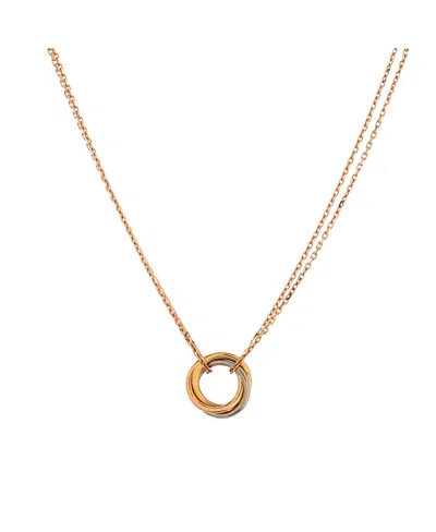 Pre-owned Pre-owned Cartier  Cartier Trinity Choker Necklace 18k Tricolor Gold