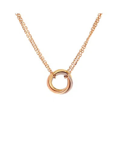 Pre-owned Pre-owned Cartier  Cartier Trinity Choker Necklace 18k Tricolor Gold, 15.75"