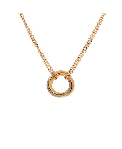 Pre-owned Pre-owned Cartier  Cartier Trinity Choker Necklace 18k Tricolor Gold, 15.75"