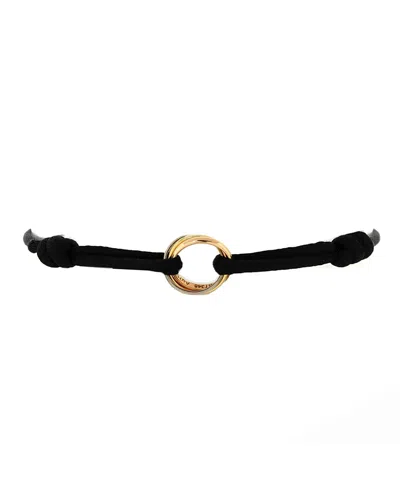 Pre-owned Pre-owned Cartier  Cartier Trinity On Cord Bracelet Silk Cord With 18k Tricolor Gold