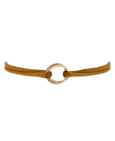 Pre-owned Pre-owned Cartier  Cartier Trinity On Cord Bracelet Silk Cord With 18k Tricolor Gold