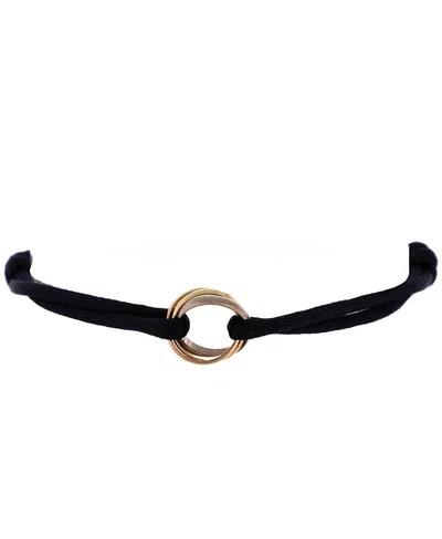 Pre-owned Pre-owned Cartier  Cartier Trinity On Cord Bracelet Silk Cord With 18k Tricolor Gold
