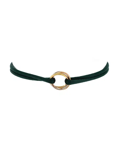 Pre-owned Pre-owned Cartier  Cartier Trinity On Cord Bracelet Silk Cord With 18k Tricolor Gold