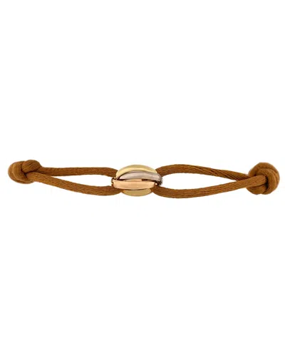 Pre-owned Pre-owned Cartier  Cartier Trinity On Cord Bracelet Silk Cord With 18k Tricolor Gold