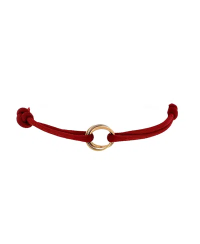 Pre-owned Pre-owned Cartier  Cartier Trinity On Cord Bracelet Silk Cord With 18k Tricolor Gold