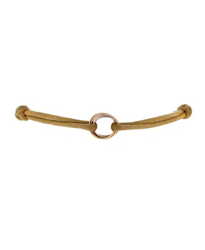 Pre-owned Pre-owned Cartier  Cartier Trinity On Cord Bracelet Silk Cord With 18k Tricolor Gold