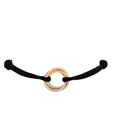 Pre-owned Pre-owned Cartier  Cartier Trinity On Cord Bracelet Silk Cord With 18k Tricolor Gold And Diamonds