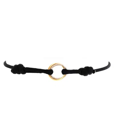 Pre-owned Pre-owned Cartier  Cartier Trinity On Cord Bracelet Silk Cord With 18k Tricolor Gold In K Gold