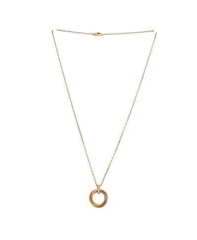 Pre-owned Pre-owned Cartier  Cartier Trinity Pendant Necklace 18k Tricolor Gold And Diamonds In K Gold