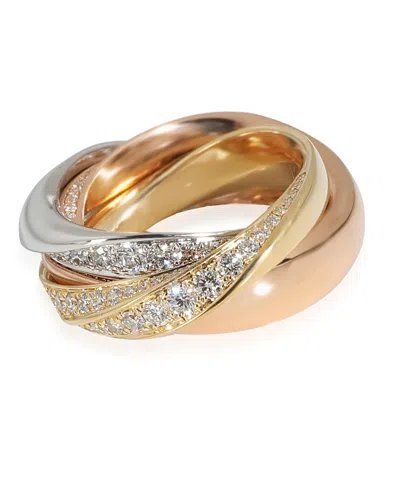 Pre-owned Pre-owned Cartier  Cartier Trintiy 18k 3 Tone Gold Ring In K  Tone Gold