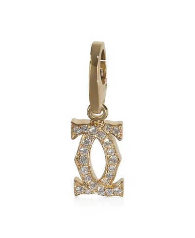 Pre-owned Pre-owned Cartier  Cartier Vintage Double C De Cartier 18k Yellow Gold Pendant
