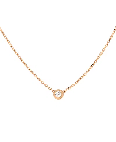 Pre-owned Pre-owned Cartier  Cartier Xs Cartier D'amour Pendant Necklace 18k Rose Gold With Diamond