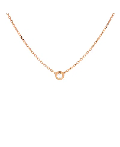 Pre-owned Pre-owned Cartier  Cartier Xs Cartier D'amour Pendant Necklace 18k Rose Gold With Diamond, 16" In Pink