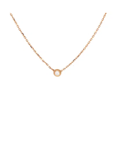 Pre-owned Pre-owned Cartier  Cartier Xs Cartier D'amour Pendant Necklace 18k Rose Gold With Diamond, 16.25" In Pink