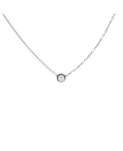 Pre-owned Pre-owned Cartier  Cartier Xs Cartier D'amour Pendant Necklace 18k White Gold And Diamond, 16"