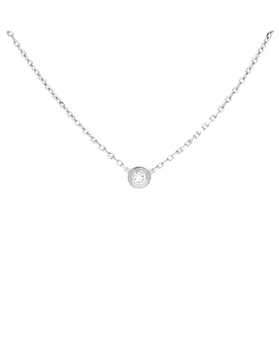 Pre-owned Pre-owned Cartier  Cartier Xs Cartier D'amour Pendant Necklace 18k White Gold And Diamond, 16"