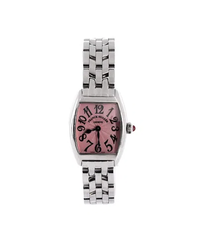 Pre-owned Pre-owned Franck Muller  Franck Muller Cintree Curvex Quartz Watch In Stainless Steel 22mm In Pink