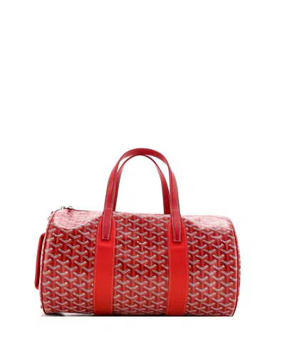 Pre-owned Pre-owned Goyard  Goyard 40 Barrel Sport Duffle Bag Coated Canvas In Red