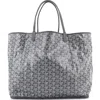 Pre-owned Goyard  Goyard Anjou Reversible Tote Coated Canvas Gm In Gray