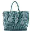 Pre-owned Goyard  Goyard Anjou Reversible Tote Coated Canvas Gm In Green