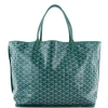 Pre-owned Goyard  Goyard Anjou Reversible Tote Coated Canvas Gm In Green
