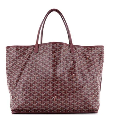Pre-owned Goyard  Goyard Anjou Reversible Tote Coated Canvas Gm In Red