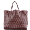 Pre-owned Goyard  Goyard Anjou Reversible Tote Coated Canvas Gm In Red