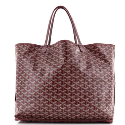 Pre-owned Goyard  Goyard Anjou Reversible Tote Coated Canvas Gm In Red