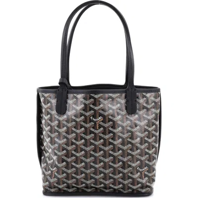 Pre-owned Goyard  Goyard Anjou Reversible Tote Coated Canvas Mini In Multi