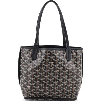 Pre-owned Goyard  Goyard Anjou Reversible Tote Coated Canvas Mini In Multi