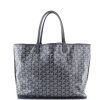Pre-owned Goyard  Goyard Anjou Reversible Tote Coated Canvas Pm In Gray