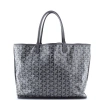Pre-owned Goyard  Goyard Anjou Reversible Tote Coated Canvas Pm In Gray