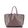 Pre-owned Goyard  Goyard Anjou Reversible Tote Coated Canvas Pm In Red