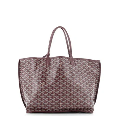 Pre-owned Goyard  Goyard Anjou Reversible Tote Coated Canvas Pm In Red