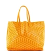 Pre-owned Goyard  Goyard Anjou Reversible Tote Coated Canvas Pm In Yellow