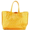 Pre-owned Goyard  Goyard Anjou Reversible Tote Coated Canvas Pm In Yellow