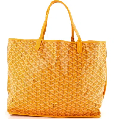 Pre-owned Goyard  Goyard Anjou Reversible Tote Coated Canvas Pm In Yellow