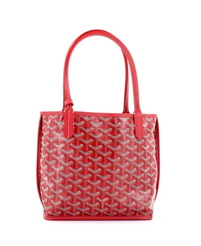 Pre-owned Pre-owned Goyard  Goyard Anjou Reversible Tote Coated Canvas In Red
