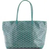 Pre-owned Goyard  Goyard Artois Tote Coated Canvas Gm In Green