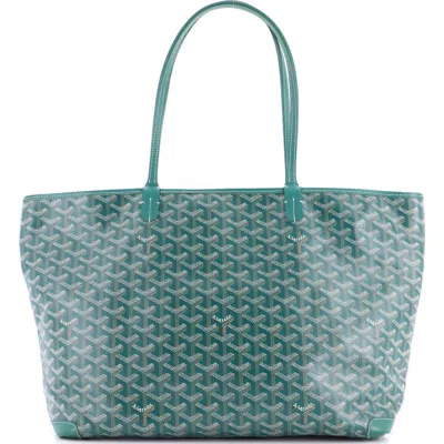 Pre-owned Goyard  Goyard Artois Tote Coated Canvas Gm In Green