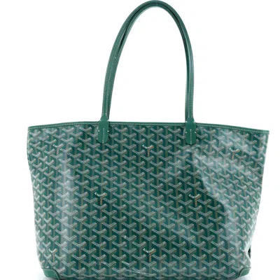 Pre-owned Goyard  Goyard Artois Tote Coated Canvas Gm In Green