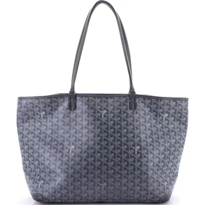 Pre-owned Goyard  Goyard Artois Tote Coated Canvas Mm In Gray