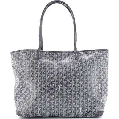 Pre-owned Goyard  Goyard Artois Tote Coated Canvas Mm In Gray