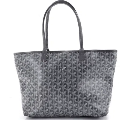 Pre-owned Goyard  Goyard Artois Tote Coated Canvas Mm In Gray