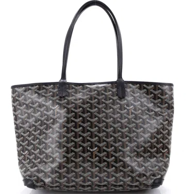 Pre-owned Goyard  Goyard Artois Tote Coated Canvas Pm In Black